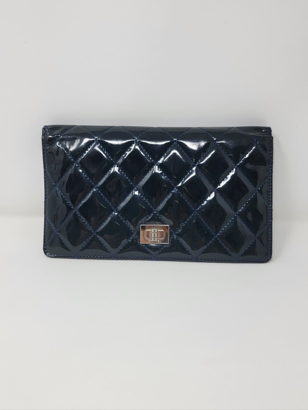 CHANEL Reissue Quilted Patent Leather Bifold Wallet